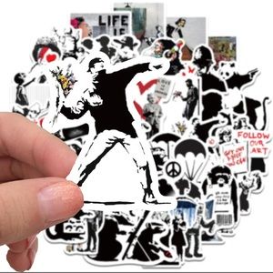 67PCS BANKSY STREET ART SMALL STICKERS.